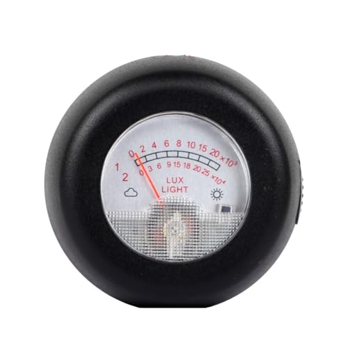 NiuLumea Luxmetro Portatile con termometro per Piante da Giardino, sensore di intensità Luminosa da 0 a 250000 Lux, Misura Temperatura da -20 a 50, Nero