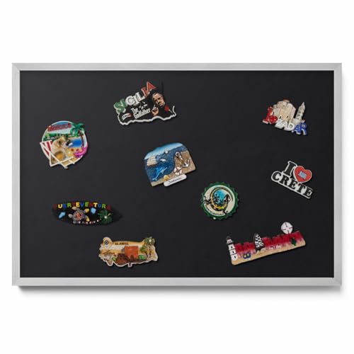 Tableau Magnétique Moderne 60x40 cm – Panneau Mural Aimanté Avec Cadre Plastique Solide, Tableau Mémo Pratique Pour Maison, École, Entreprise Et Cuisine