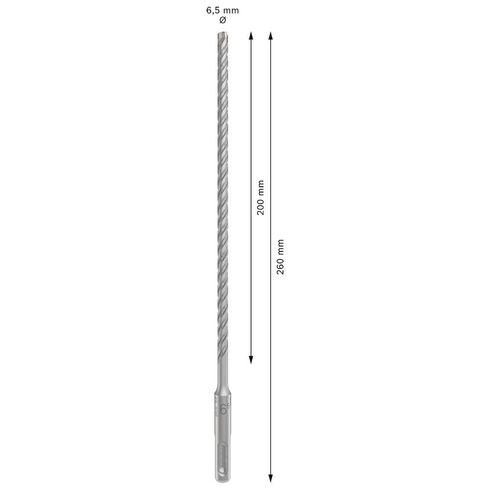 Bosch 1x PRO SDS plus-5X Hammerbohrer, 6,5 x 200 x 260 mm – Ansicht 2