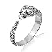 Imagen de WithLoveSilver de plata de ley 925 aro Ouroboros serpiente serpiente anillo