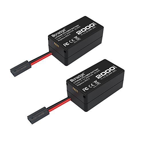 Bonadget 2000mAh 11.1v Li-ion Upgrade Replacement Battery Adapter Compatible with Parrot AR.Drone 2.0