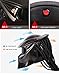 SJAPEX Motorcycle Helmet,Motorcycle Full Face Helmet,Predator Motorcycle Helmet Carbon Fiber Material with UV Protection Lens LED Light Hair Braid Breathable for Men and Women A,S=55~56CM