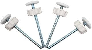 Baby Gate Guru Extra Long M8 (8mm) Spindle Rods for Pressure Mounted Gates Replacement Set - 4 Pack of M8 Spindle Screw Bolts for Baby and Pet Safety Gates - Choose Your Color (8mm, White)