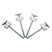 Extra Long M8 (8mm) Spindle Rods for Pressure Mounted Gates Replacement Set - 4 Pack of M8 Spindle Screw Bolts for Baby and Pet Safety Gates - Choose Your Color (8mm, White)