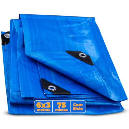 Lona Azul Impermeável Piscina, Toldos, Caminhão 75G 6x3