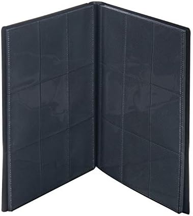 Yizhet Trading Card Sleeves, 360 Trading Card Album Folder Waterproof Transparent 9 Pocket Side Loading Pocket Binder for Trading Card Games TCG( Black)