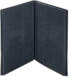 Yizhet Trading Card Sleeves, 360 Trading Card Album Folder Waterproof Transparent 9 Pocket Side Loading Pocket Binder for Trading Card Games TCG( Black)
