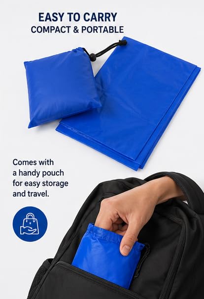Image of Unisex Waterproof Rain Poncho with Hood | Lightweight Full Sleeve Raincoat for Outdoor Travel, Trekking & Camping | Use Up to 2-3 Times | Multicolor | Free Size | Pack of 2