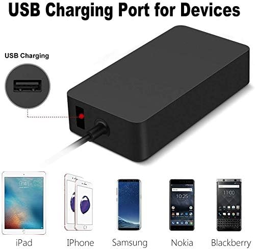 Surface Pro 2 Charger, BOLWEO 12V/3.6A 48W Replacement Charger Adapter Power Supply Compatible with Microsoft Surface Pro 2,Surface Pro and Surface RT,Surface 2 Tablet - UK Plug