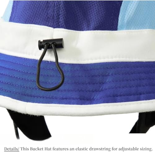 Image of Color-Blocked Fisherman Style Sun Hat for Outdoor Camping, Surfing & Vacations - Wide Brim, UV Protective, Anti-Slip