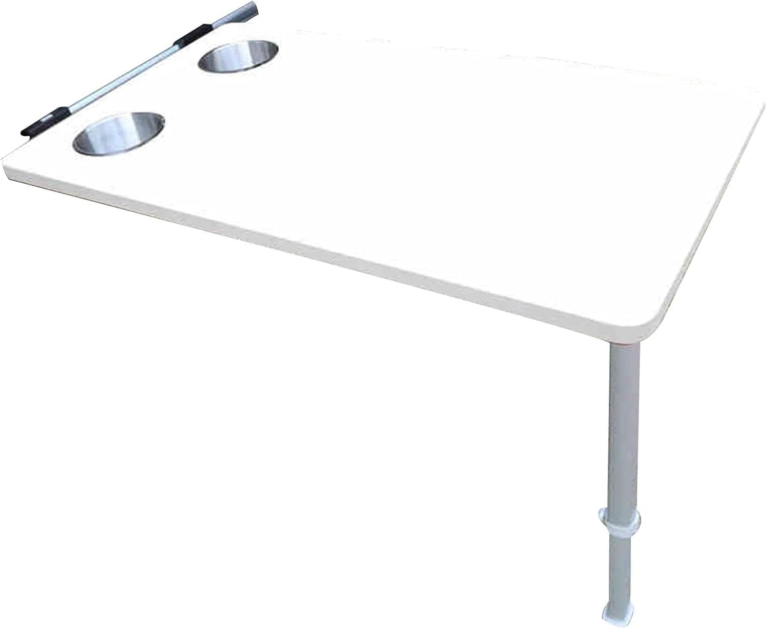 RV Wall Mounted Table, RV Folding Dining Table, Multifunctional Portable Foldable Camping Table with Two Cup Holders, for Motorhome, Outdoor Camping Picnic(White)