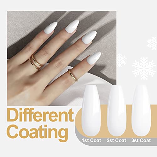 Wowfun Gel Nail Polish Gel Polish 1Pcs Gel Nail Polish Nail Polish 15Ml Soak Off Christmas Gift For Women Long Lasting Salon Home Diy (White) #TOP2