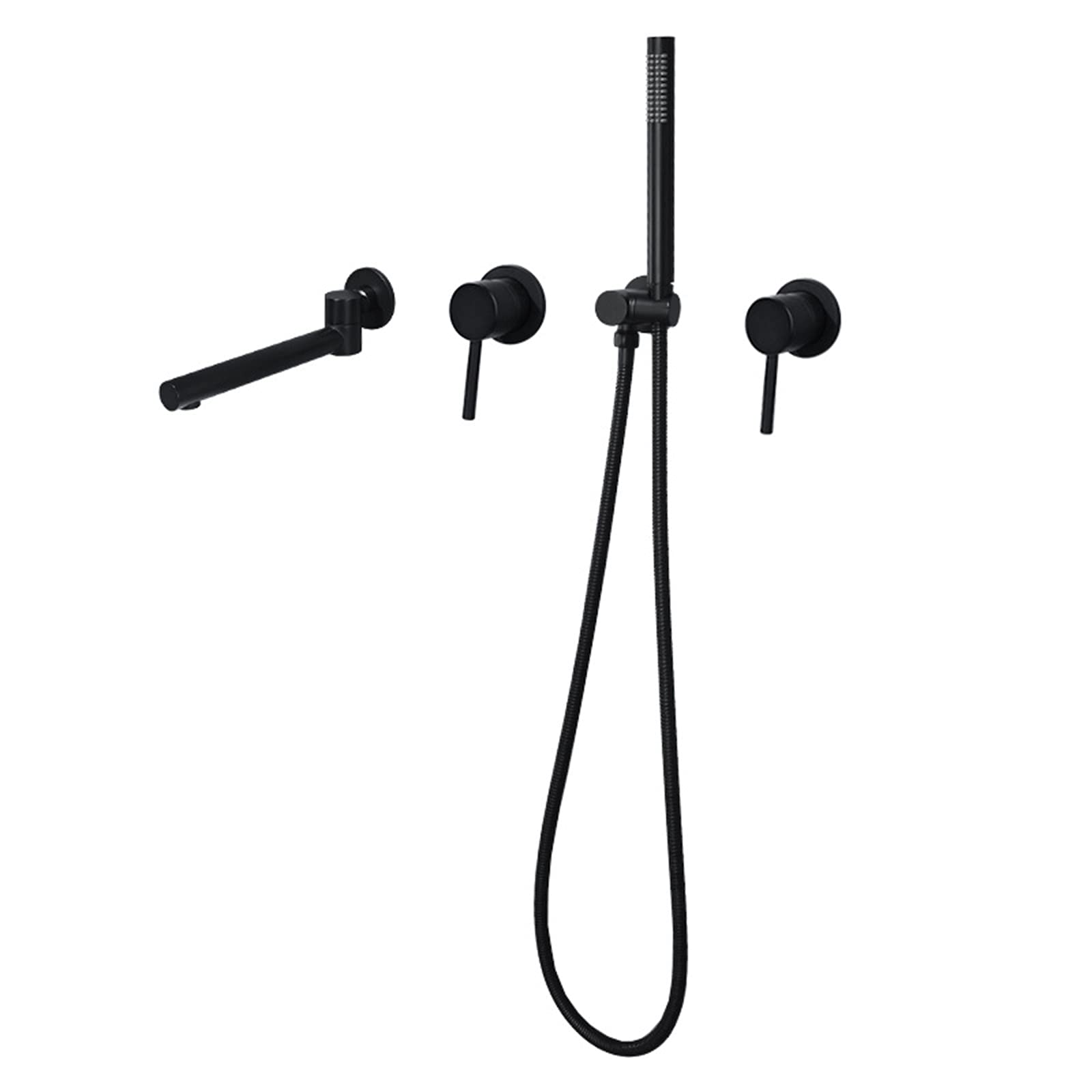 Robinet de douche mural en laiton avec douchette pour bain relaxant