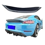 Real Carbon Fiber Rear Trunk Lip Wing Spoiler Compatible For Porsche 718 Boxster & Cayman 2016-UP(Boxster unpainted)