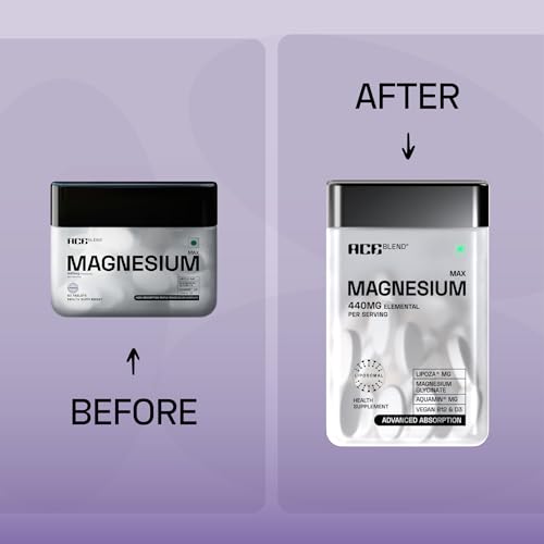 Image of Ace Blend Max Magnesium Glycinate (60 tablets) | 1600mg Triple Complex | 440mg Elemental Magnesium | Calcium, Vegan Vitamin B12 & D3 | Promotes Deep Sleep, Muscle Recovery & Heart Health