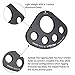 Fusion Climb Aluminum Big Foot Large 5 Hole Rigging Plate Descender Black (FP-8144-2-BLK)