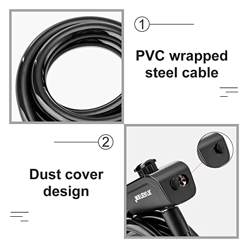 Bicycle Lock Heavy Duty Bike Cable Lock Portable Lock Coil Cable For Bike Electric Bike Strollers #TOP2