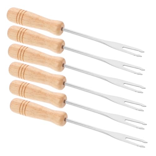 BRIGHTFUFU 6pcs Telescoping Appetizer Blending Fork Fondue Forks Fondue Fork Telescoping Chocolate Making Tools Forks Cheese Fondue Fruit Fork