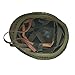 WWII US Army M1 Helmet, WW2 Gear, WW2 Helmet Metal Steel Shell Replica with Net/Canvas Chin Strap/Cat Eye Band