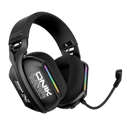 Image of GT808 Wireless Gaming Headset with Mic, Over-Ear Headphones, Tri-Mode 2.4 GHz Wireless, Bluetooth 5.3 and 3.5 mm Wired, 40 mm Drivers, Detachable Mic, for PC, Laptop, Console and Mobile