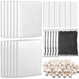 Threlaco 26 Pcs Aquarium Filter Media Kit Compatible with Fluval C2 (30 Gal) Power Filter, 6 White Foam Sponge Pad, 6 Poly Foam Pads, 6 Bio-Screen, 6 Activated Carbon, 2 Pack 3.5 oz/100g Ceramic Ring