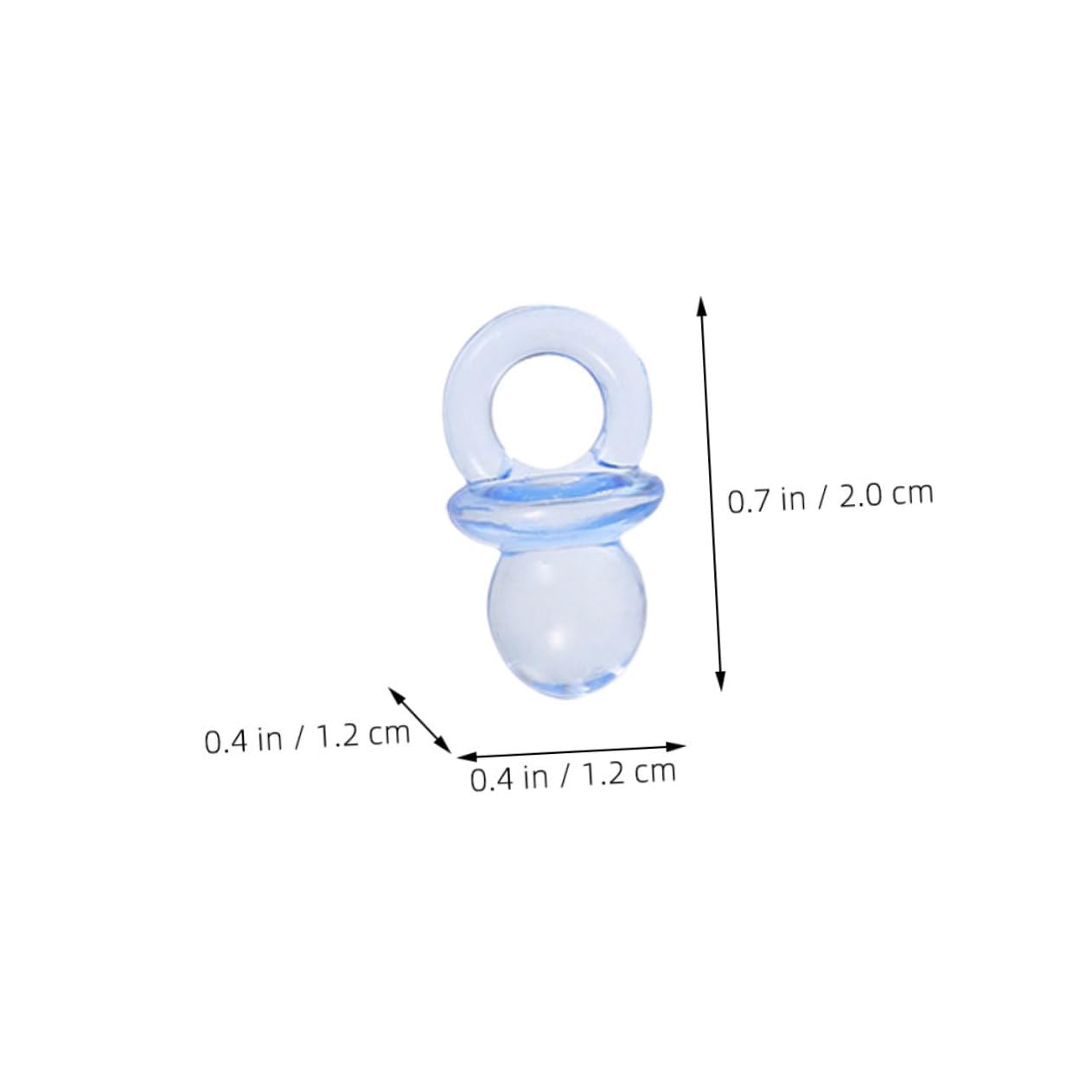 GLSTOY 150pc Mini Pacifiers Acrylic Baby Shower Favors Toddler Boy Girl Pacifiers for Baby Shower Decor