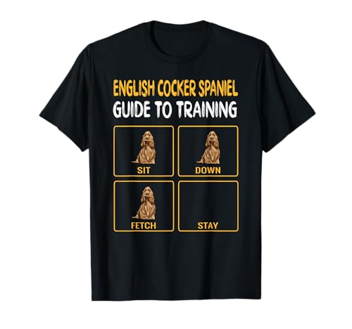 Funny English Cocker Spaniel Guide To Training Dog Obedience T-Shirt