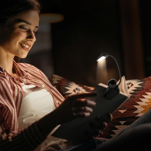 image for Energizer Rechargeable LED Book Light, Clip On Reading Light with Flex