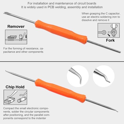 Telituny Leiterplatten Schweißwerkzeug Set, 6-teiliges PCB Metall Löthilfe Reparatur Set für Leiterplatten präzises Schweißwerkzeug-Set, Assist Werkzeuge zum Reparieren Installieren Zerlegen Reinigen