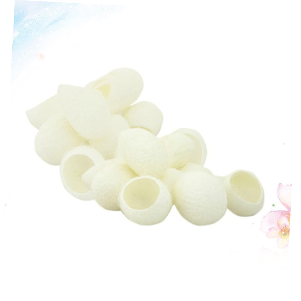 Beavorty Limpiador Facial 600 Piezas Capullos De Seda Natural De Maquillaje Exfoliante Natural De Gusanos De Seda Frotar Los Dedos Con Gusanos De Seda Faciales A7 Constituir