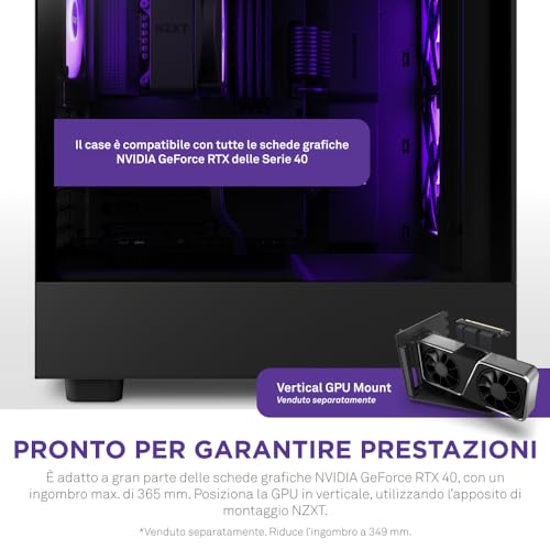 H5 Flow RGB Compact ATX Mid-Tower PC Gaming Case - CC-H51FB-R1 - Pannello frontale perforato ad alto flusso d'aria - Pannello laterale in vetro temperato - 2 ventole F140 RGB Core - Nero - Mouse gaming - Immagine 6