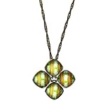 Tamarusan Brooch Necklace Cicada Green Resin 2Way Handmade