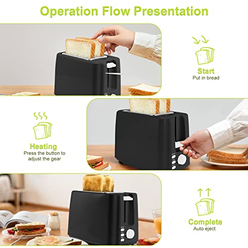 Toaster 2 Slice Best Rated Prime Toaster With 7 Shade Settings Reheat Bagel Cancel Function And Removable Crumb Tray Toaster For Bread Waffles #TOP3
