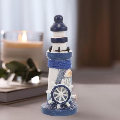 Household-Decor-Wooden-Lighthouse-Decor-Nautical-Lighthouse-Figurine-Ocean-Rustic-Lighted-Tower-Sea-Beach-Themed-Statue-Mediterranean-Style-Ornament-for-Home-Tabletop Household Decor Wooden Lighthouse Decor Nautical Lighthouse Figurine Ocean Rustic Lighted Tower Sea Beach Themed Statue Mediterranean Style Ornament for Home Tabletop