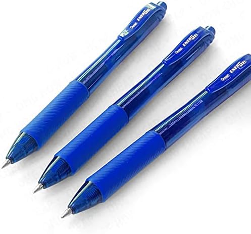 Pentel EnerGel BL107-P Gel-Ink Roller Ball Pens with Click Top, 0.35 mm - Pink (Pack of 12)