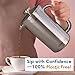 Ziruma Non-Toxic French Press, Surgical Stainless Steel Coffee Press, Plastic-Free, Heavy Metal-Free, No Endocrine Disruptors, 34 Oz, Double Wall, 4-Layer Filter, Portable Coffee Maker