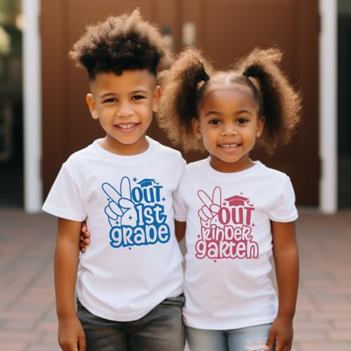 Personalized Peace Out Preschool Shirt, Kindergarten Graduation Shirt For Toddler Girl, Boy, Graduation Gifts For Preschoolers, 1st Grade to All Grades, Kids Graduation Shirt For Last Day Of School.2