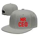 Custom Unisex Ash Adjustable Fashion MR. CEO Snapback Flat Hip-hop Hat One Size