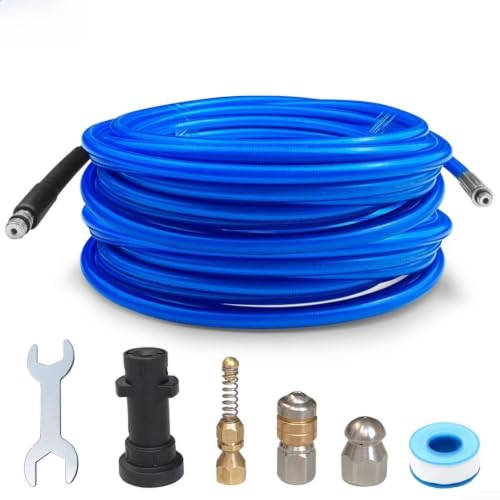 Manguera de lavado de alta presión con boquillas giratorias para K2, K3, K4, K5, K6, para modelos K7, tubo flexible de limpieza de drenaje de PVC, 10 m, 15 m, 20 m de longitud (10 metros)