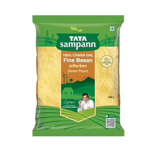 Tata Sampann 100% Chana Dal Fine Besan, Gram Flour, 500g