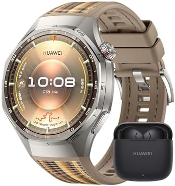 HUAWEI Watch GT 6 Pro Smartwatch+FreeBuds SE 3 Schwarz, GPS, EKG, AMOLED-Display, Bis zu 21 Tage Akku, umfassende Fahrrad-Features, Kompatibel mit Android™ & iOS, Gesundheitsmonitoring, Braun, 46mm