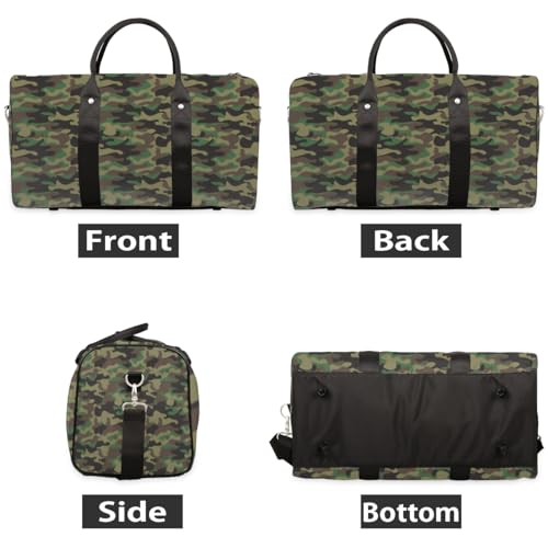 Travel Duffle Bag Women, Camouflage Military Camo Gym Bag Sports Bag,Army Lightweight Waterproof Foldable Overnight Bag, Carry on Shoulder Tote Bags for Hospital Maternity Mommy Gym2