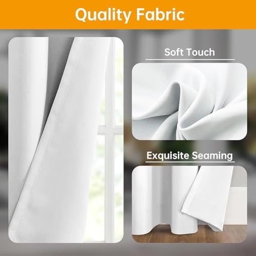Room Divider Curtains Flexible Ceiling Tracks set Curtain track Ceiling Mount Blackout Curtain for Living Room Bedroom Ceiling Curtain Rod Privacy Divider Panel W100xH84 GreyishWhite Drape&Black rail