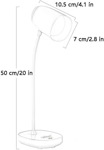 Miniatura 7 de Lámparas de escritorio de cuello de cisne, lámpara de escritorio LED de cuello de cisne, 3 niveles de brillo, lámpara de mesa de control táctil de 5