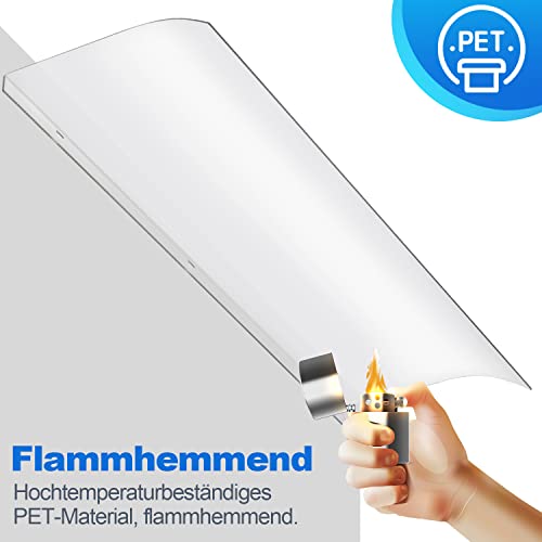 Gimisgu Vordach für Haustür 40x80cm Transparentes Pultbogenvordach, 3,5mm Pultvordach Türvordach Überdachung Haustürvordach Türdach für Balkon Fenster Hauseingang UV-resistent Regenschutz
