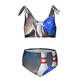 WEEDKEYCAT Bowling Shoe Print Girls Swimsuit 2 Piece Swimwear Cute Bikini Tankini Set Bathing Suits Beachwear 9-11Y