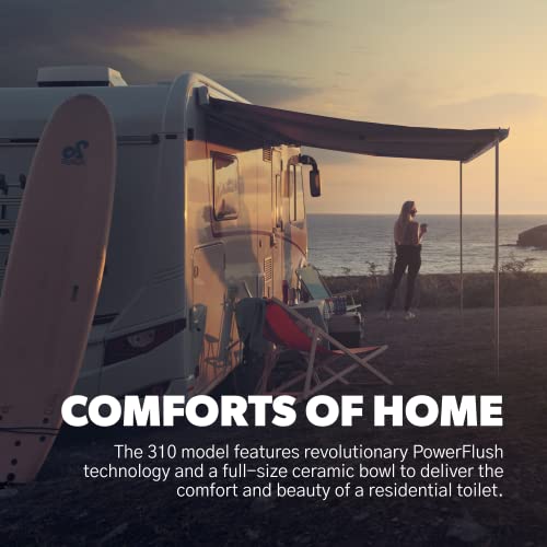 Dometic 302310081 310 Standard Toilet - White, Oblong Shape, Lightweight And Efficient With Pressure-Enhanced Powerflush And Slow Close Seat Cover - Perfect For Modern Rvs thumb #5