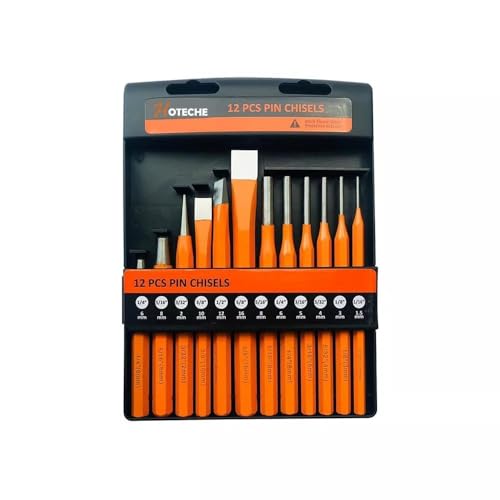 Kovalmax® Set 12 scalpelli punteruoli punzoni conici cacciaspine cacciachiodi