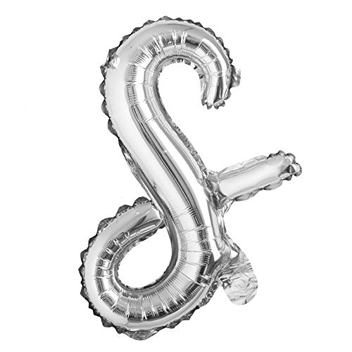 18 inch silver lowercase Happy Birthday Balloon Letter Ballon Wedding Balloon Birthday Party Decorations Kid Adult Name Baloon (18 inch Silver s)