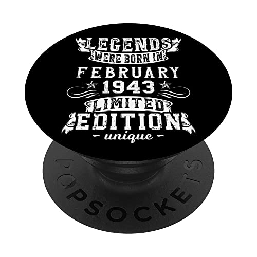 Cumpleaños Febrero 1943 Edición Limitada Regalo February PopSockets PopGrip Intercambiable